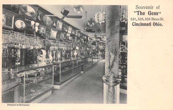 Cincinnati Ohio The Gem Dept Store Interior Vintage Postcard AA87379