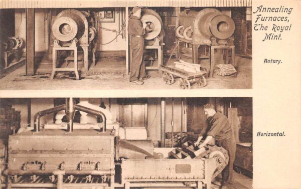 England The Royal Mint Annealing Furnances Vintage Postcard AA87404