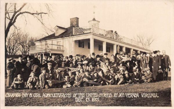 Mt Vernon Virginia Champion Agriculturalists 1913 Real Photo Postcard AA87409