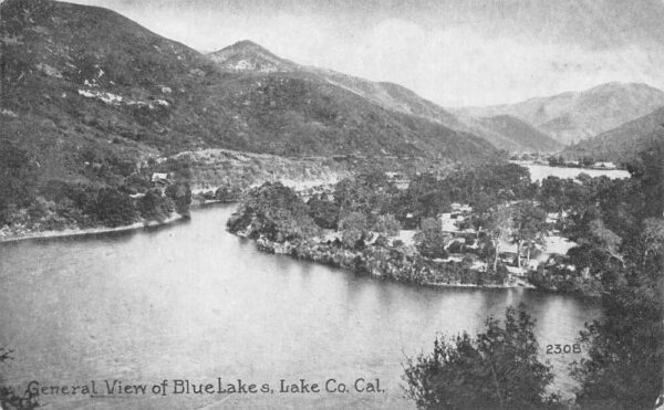 Blue Lakes California Birds Eye View Vintage Postcard AA87427