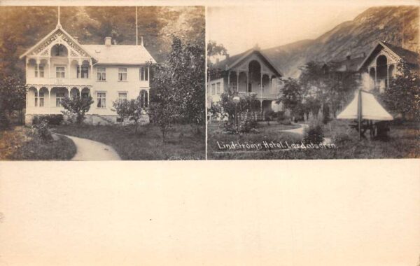 Lordatsoren Norway Lindstrom Hotel Real Photo Vintage Postcard AA87447