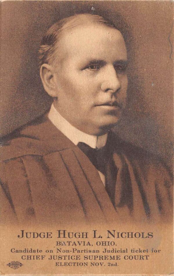 Batavia Ohio Judge Hugh L Nichols Vintage Postcard AA87467