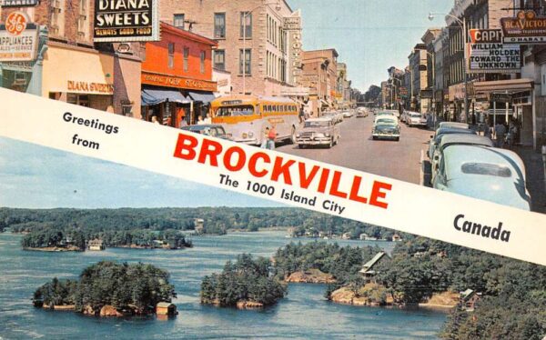 Broockville Canada Greetings King Street 1000 Islands Postcard AA87551