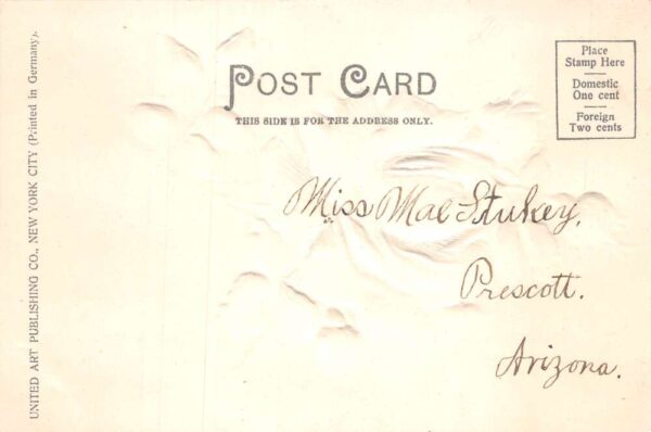 Walker Arizona Greetings Roses Glitter Vintage Postcard AA87555 - Image 2