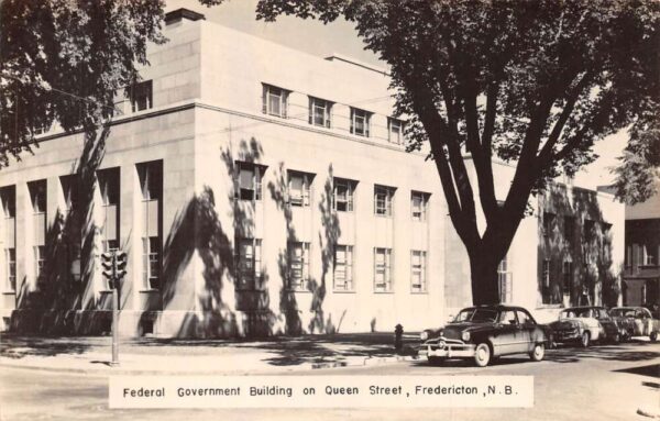 Fredericton NB Canada Federal Government Bldg Real Photo Postcard AA87603