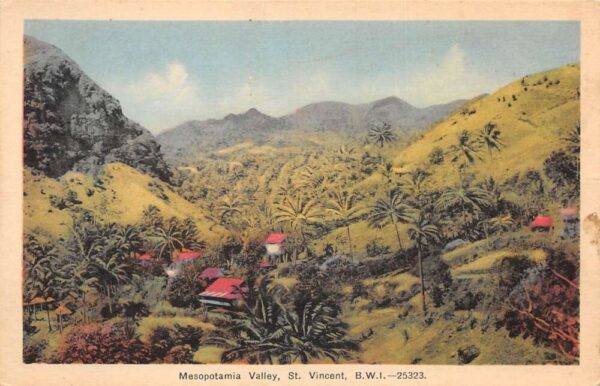 St Vincent British West Indies Mesopotamia Valley Scenic View Postcard AA87605