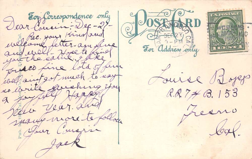 San Francisco California Fort Winfield Scott Entrance to Bay Postcard AA87672 - Image 2