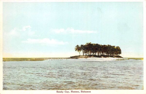 Nassau Bahamas Sandy Cay Scenic View Vintage Postcard AA87678