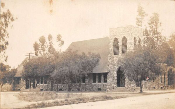 San Fernando California Methodist Church Real Photo Vintage Postcard AA87843