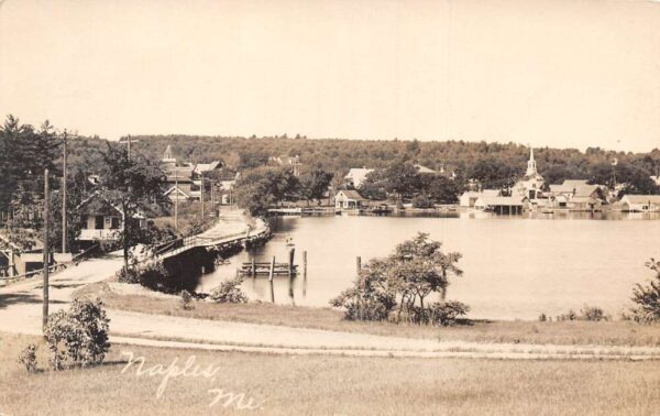 Harrington Maine Street Scene Real Photo Vintage Postcard AA87848