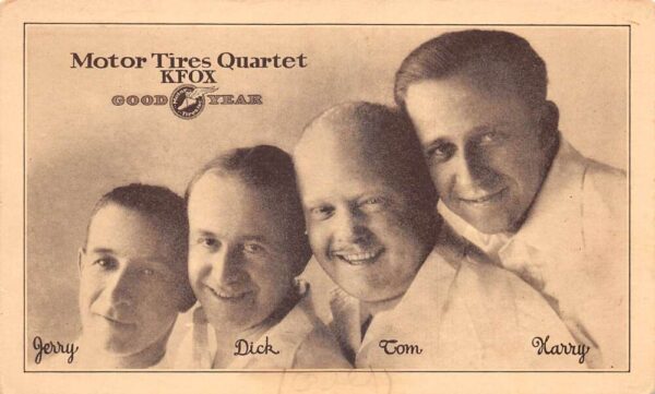 Good Year Motor Tires Quartet KFOX Singers Music Vintage Postcard AA88020