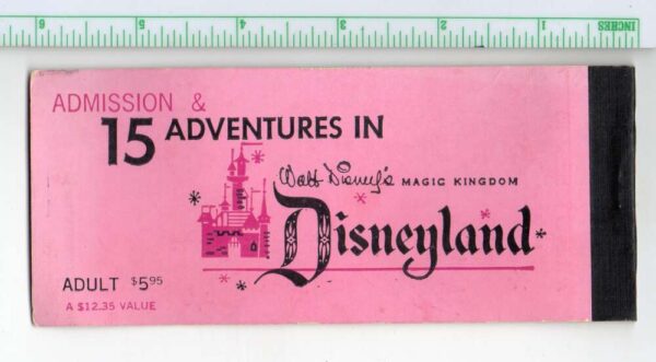 Disneyland Admission Coupon Ticket Book Used Vintage AA88021 - Image 2