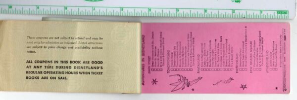 Disneyland Admission Coupon Ticket Book Used Vintage AA88021 - Image 4