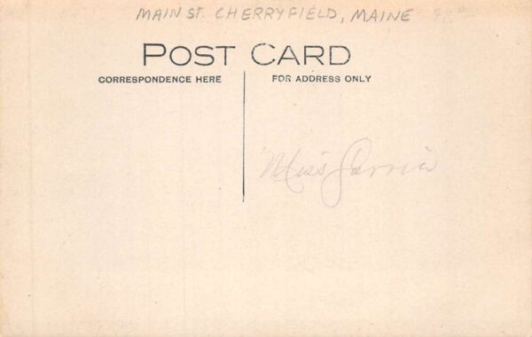 Cherryfield Maine Main Street Real Photo Vintage Postcard AA88029 - Image 2