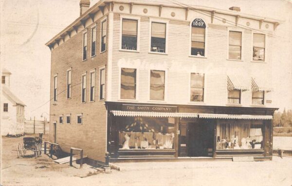 Corinna Maine Smith Co Store IOOF Building Real Photo Vintage Postcard AA88032