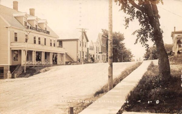 Stockton Springs Maine Main Street Real Photo Vintage Postcard AA88045