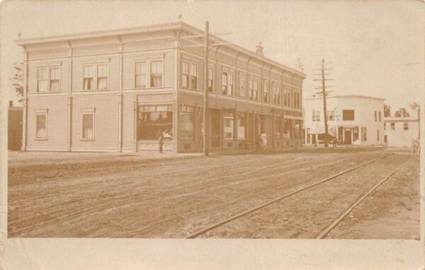 Springvale Maine Drug Store and Street Scene Vintage Postcard AA88046