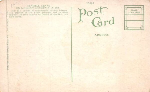Chattanooga Tennessee General Grant on Lookout Mt Vintage Postcard AA88065 - Image 2