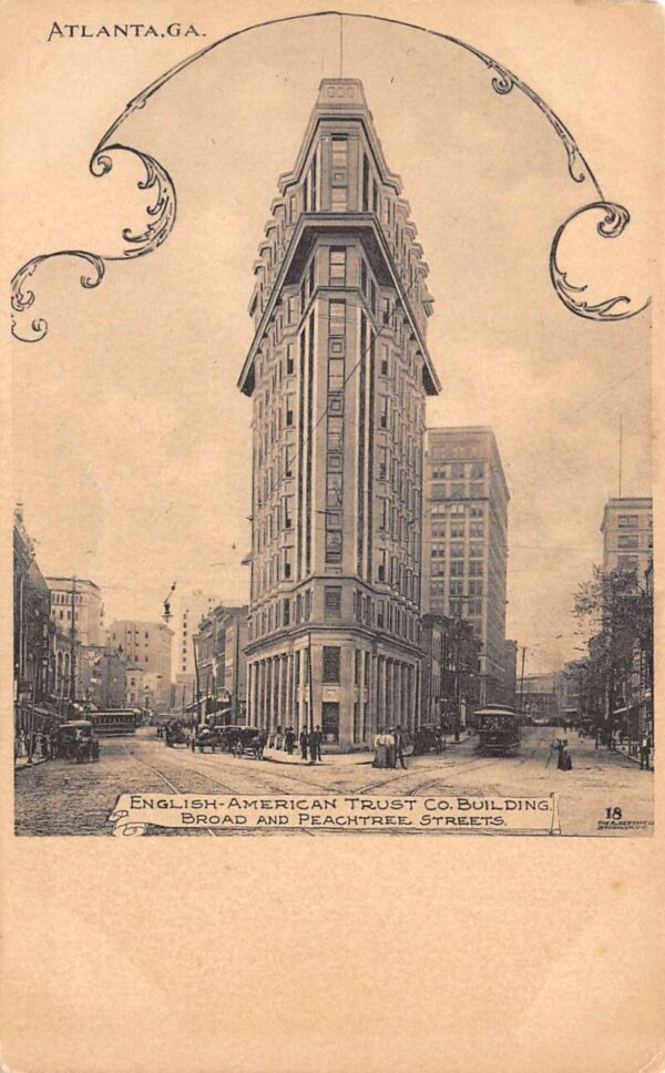 Atlanta Georgia English American Trust Co Vintage Postcard AA88087