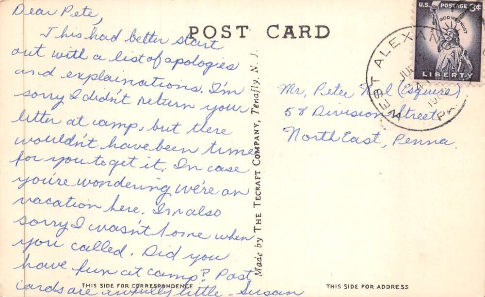 Claysville Pennsylvania High School Vintage Postcard AA88088 - Image 2