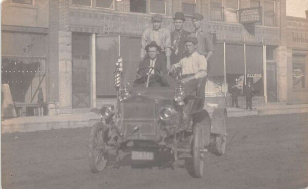 Fairmont Minnesota Men in Car Downtown Real Photo Vintage Postcard AA88222