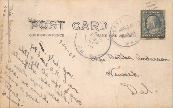 Oneida New York Madison Street Men on Bicycles Real Photo Postcard AA88226 - Image 2