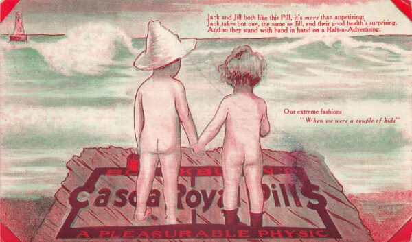 Dayton Ohio Casca Royal Pills Ad Jack and Jill Vintage Postcard AA88229