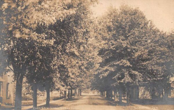 Liberty Indiana East Seminary Street Real Photo Vintage Postcard AA88237