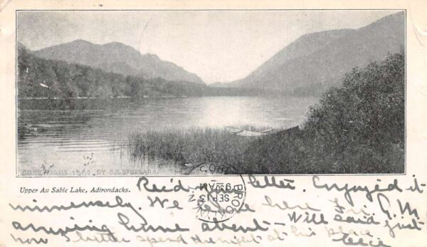 Upper Ausable Lake New York Adirondacks Scenic View Vintage Postcard AA88256