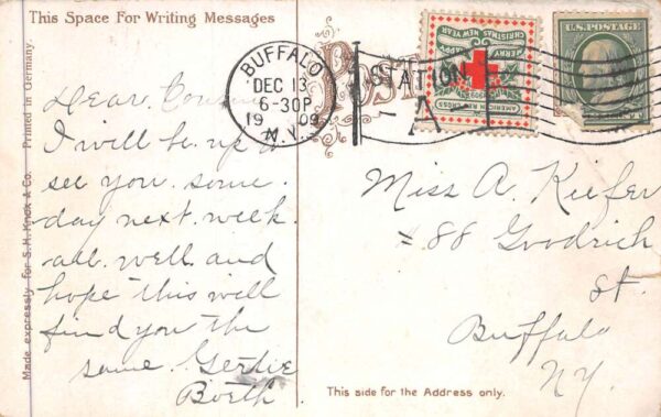 Buffalo New York State Hospital Vintage Postcard AA88259 - Image 2