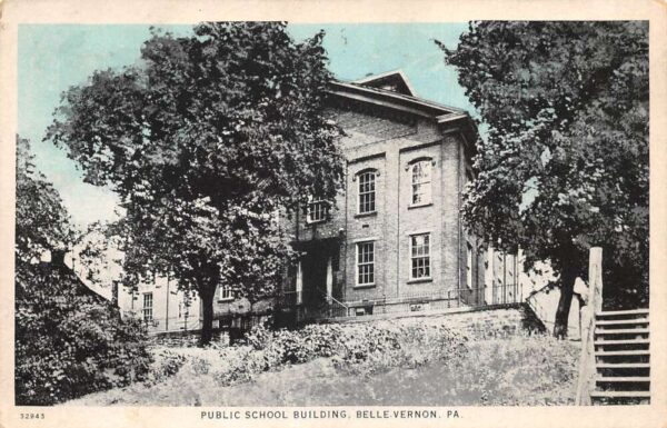 Belle Vernon Pennsylvania Public School Vintage Postcard AA88261