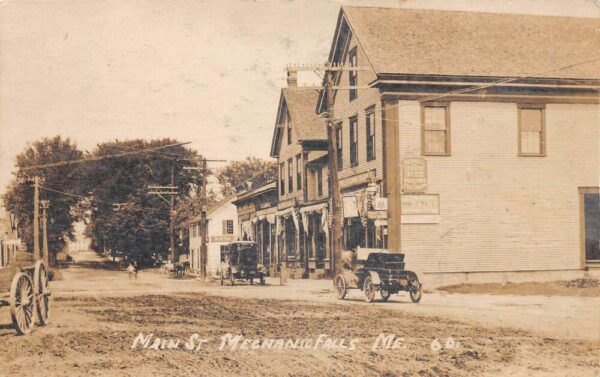 Mechanic Falls Maine Main Street Real Photo Vintage Postcard AA88277