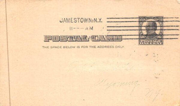 Jamestown New York Tinkham Bros Cigars Receipt Vintage Postcard AA88292 - Image 2