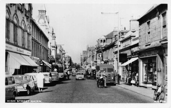 Nairn Scotland High Street Real Photo Vintage Postcard AA88297