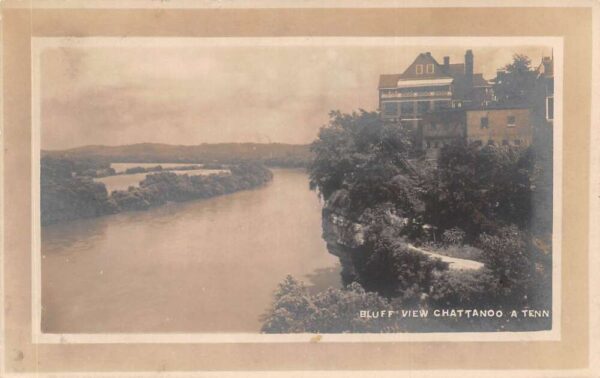 Chattangooga Tennessee Bluff View from Bridge Real Photo Postcard AA88314