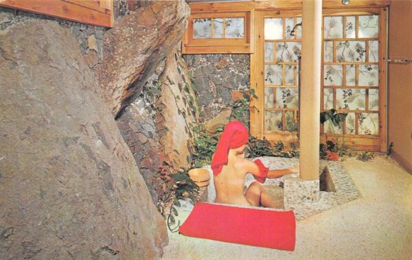 St Thomas Virgin Islands Shibui Hotel Japanese Sunken Bath Postcard AA88316