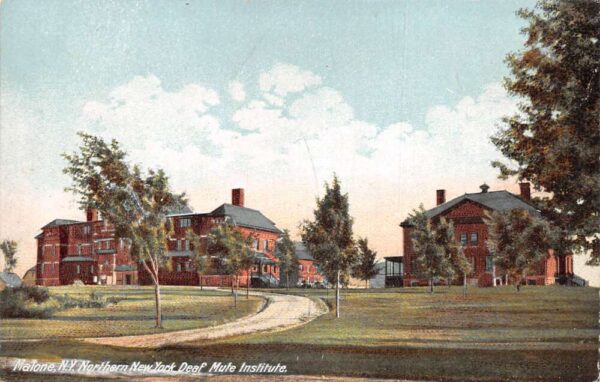 Malone New York Deaf Mute Institute Vintage Postcard AA88328