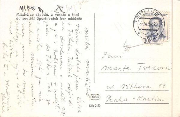 Czechoslovakia Sports Soccor Football Game Real Photo Vintage Postcard AA88334 - Image 2