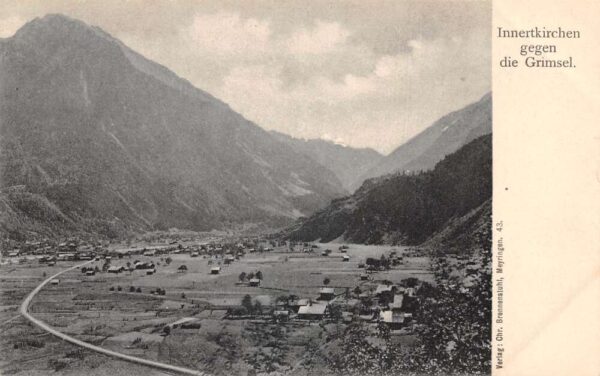 Innertkirchen Switzerland Birds Eye View Grimsel Vintage Postcard AA88348