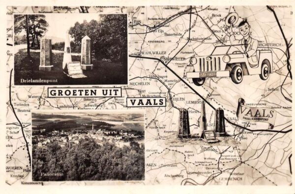 Vaals Netherlands Drielandenpunt City Map View Real Photo Postcard AA88349