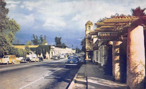 Ojai Valley California Ojai Street Scene Vintage Postcard AA88357
