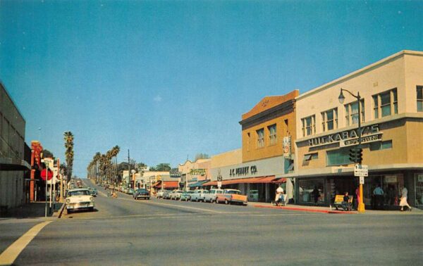 Oceanside California JC Penney Store Street Scene Vintage Postcard AA88388