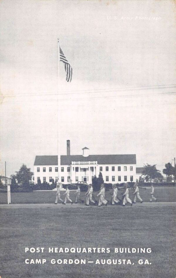 Augusta Georgia Camp Gordon, Post HQ Building, Vintage Postcard U20630