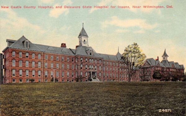 Wilmington Delaware State Hospital for Insane Vintage Postcard AA88425
