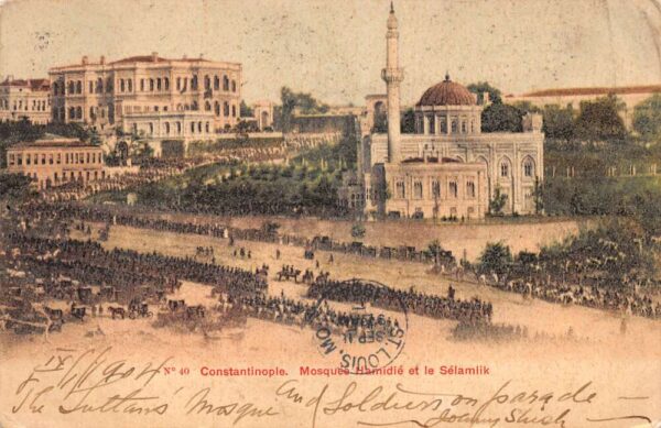 Constantinople Turkey Parade by Mosques Vintage Postcard AA88445
