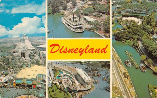 Disneyland California Birds Eye View Multview Vintage Postcard AA88447
