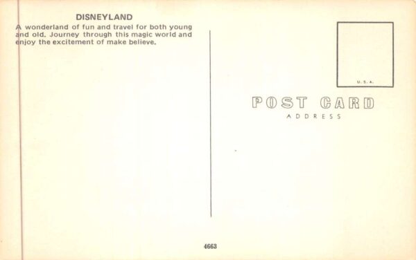 Disneyland California Birds Eye View Multview Vintage Postcard AA88447 - Image 2