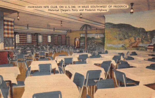 Knoxville Maryland Hawaiian Nite Club Dining Room Vintage Postcard AA88454