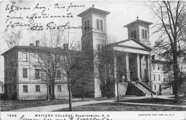 Spartanburg South Carolina Wafford College Vintage Postcard AA88456
