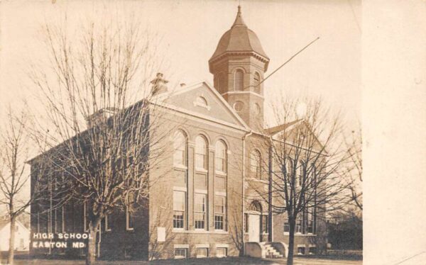 Easton Maryland High School Real Photo Vintage Postcard AA88547